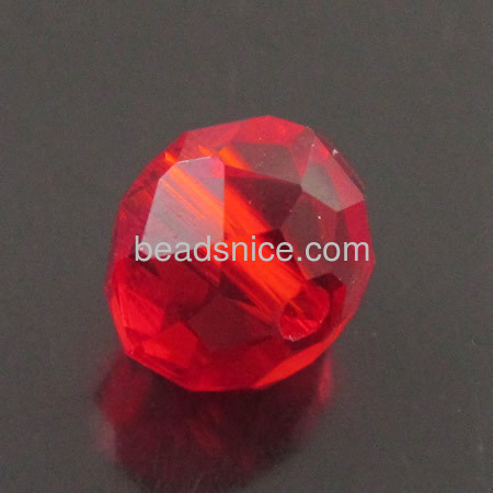Fashion beads round red crystal beads for beacelets wholesale jewelry findings beads for women
