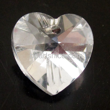 Crystal pendant small heart pendants charms for necklace bracelets wholesale jewelry making supplies DIY gift for lover