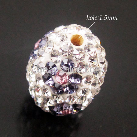 Rhinestone clay pave beads oval for women wholesale fashion jewelry accessory
