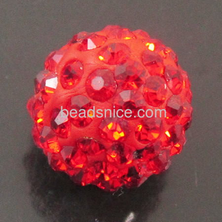 Red pave rhinestone beads for bracelet necklace making strawberry shaped wholesale jewelry findings