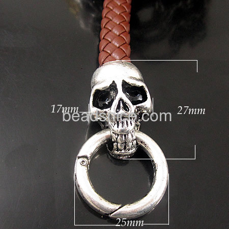 Skull bracelet personalized bracelets leather cord bracelet wholesale jewelry findings