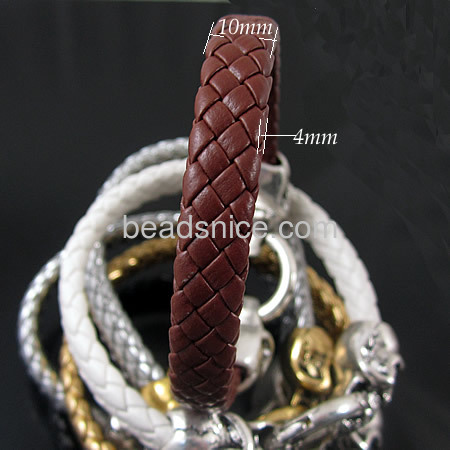 Skull bracelet personalized bracelets leather cord bracelet wholesale jewelry findings
