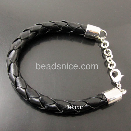 Fashion bracelet bangle black adjustable with lobster clasp wholesale jewelry findings DIY nice for you