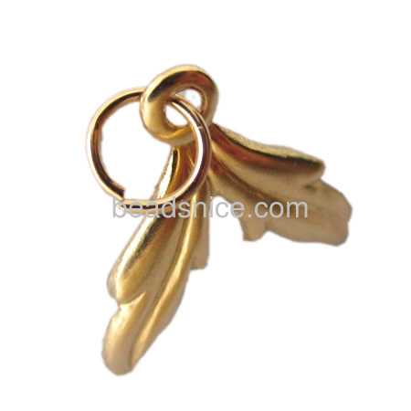 14k gold filled leaf charm pendant