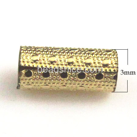 Gold filled tube beads, straight, textured pattern