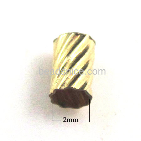 Gold filled tube beads  straight  twist