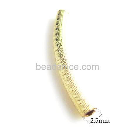 Gold filled tube beads  curved