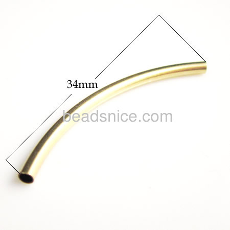 Gold filled curved tube