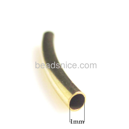 14k Yellow gold-filled curved tubes