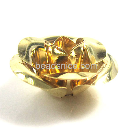 Metal beads caps lotus flower charms stamping filigree wholesale vintage jewelry accessories brass DIY