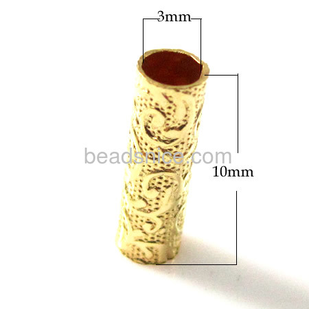 Tube gold filled beads small 14/20 GF