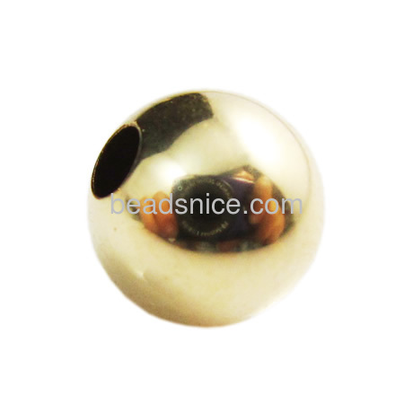 Yellow gold filled bead  round