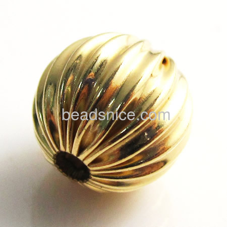Yellow Gold filled Corrugated beads GF 14/20