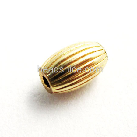 Gold-Filled Oval Corrugated Bead