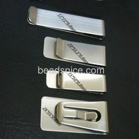 Money clip  stainless steel  rectangle   nice for personalized gift