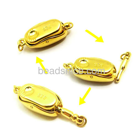 Real gold plated brass clasps  new style diy jewelry making