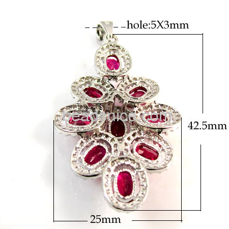 Beautiful redbud 925 sterling silver zircon pendant