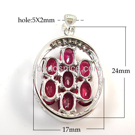 Charming zircon 925 Sterling Silver jewelry pendant