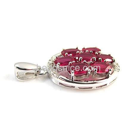 Charming zircon 925 Sterling Silver jewelry pendant