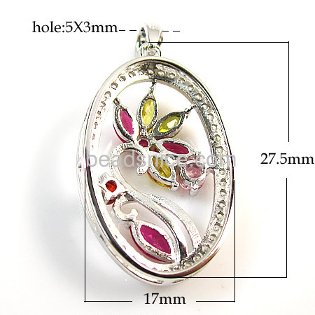 925 Sterling Silver jewelry pendant with zircon