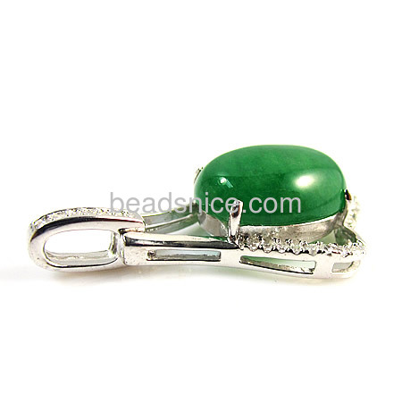 Malaysian jade pendant in silver 925 for women necklace