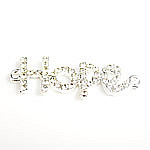 New pretty hope letter Rhinestones Connector