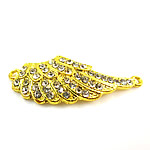 Gold angel wings  rhinestone connector