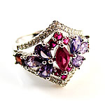 New women fashion jewelry zircon ring in 925 silver