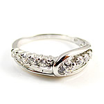 Luxury natural gem top rich zircon 925 silver ring