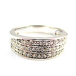 925 Sterling silver clear zircon ring