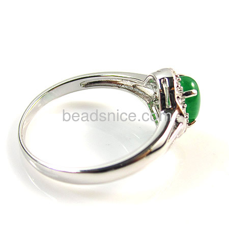 Malaysian jade ring in 925 silver of jewelry making