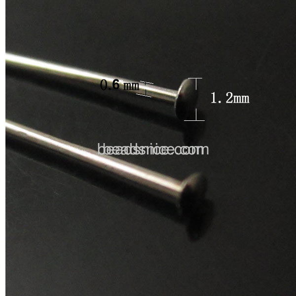 Headpins brass findings0.6x45mm
