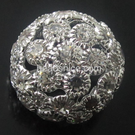 wholesale rhinestone buttons hollow flower shaped buttons with zircon