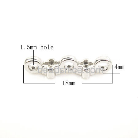 Flower silver spacer beads with zircon of silver 925 beads wholesale