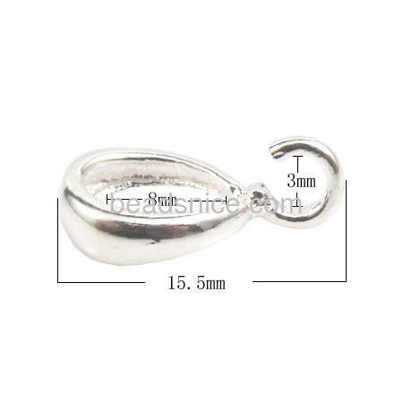 Wholesale silver 925 pendant bails  fit 8x5mm rinestone