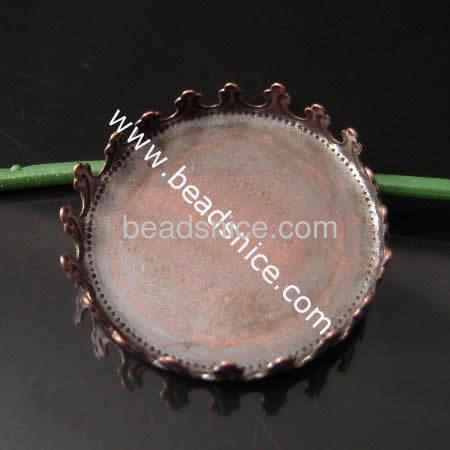 Brass Lid, fits 25mm round,Hole:about 2.5mm,Lead-Safe,Nickel-Free,rack plating,