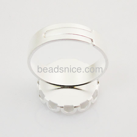 Stock item wholesale brass ring blanks lace edge custom vintage jewelry