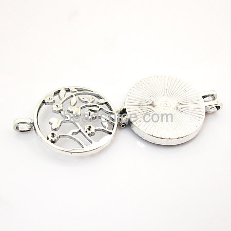 floating glass lockets,alloy,round