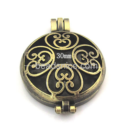 Vintage jewelry,floating glass lockets,round,alloy