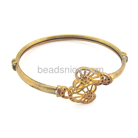 Brass,bracelet,perfect for women's gift,wide:5mm,thick:3mm