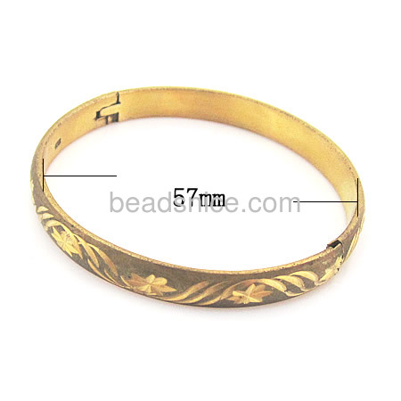Brass,bracelets,wholesale jewelry supplies,round,wide:7.5mm,thick:2mm