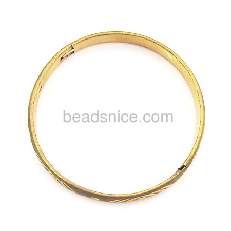 Brass,bracelets,wholesale jewelry supplies,round,wide:7.5mm,thick:2mm