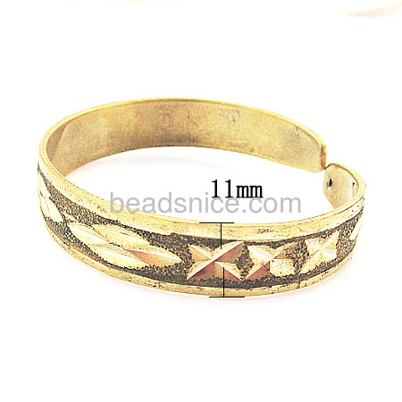Bracelet,cuff,brass,vintage jewellery,round,wide:11mm,thick:2mm