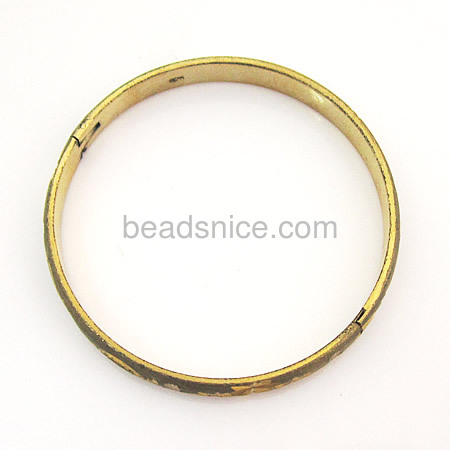 Bracelet,fashion jewellery,brass,round,wide:7mm,thick:2mm