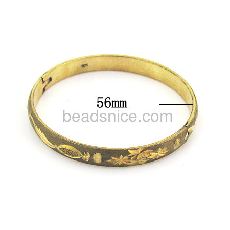 Bracelet,fashion jewellery,brass,round,wide:7mm,thick:2mm