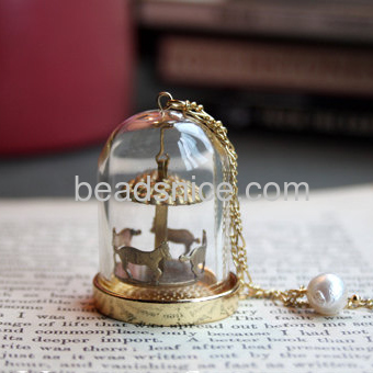 Hand blown glass bucket glass pendant bell cover wholesale glass jewelry accessory DIY