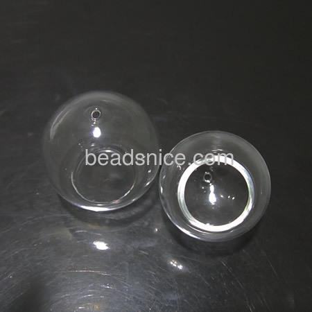 Zakka Clear Hand Blown Glass Round Balls  with hole   Expand Your Creation