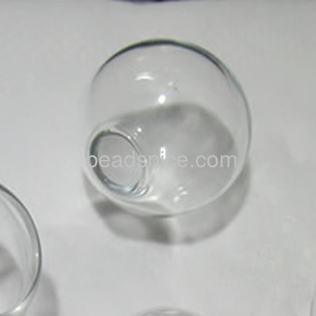 Zakka Glass Globe Pendant Locket Charm wide opening Bottle  vials pedant