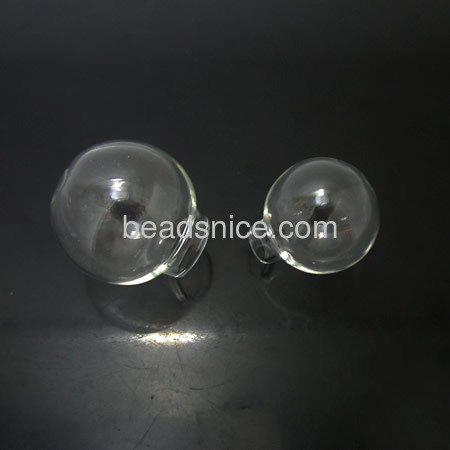 Hollow glass ball for making jewelry hand blown clear glass round balls glass bell cover wholesale glass jewelry accessory DIY