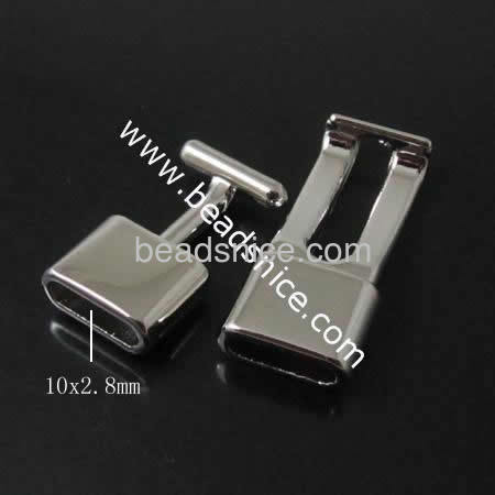 Zinc Alloy Clasp,30X13mm,24X13mm,Lead-Safe ,Nickel-Free, fit10x2.8mm leather